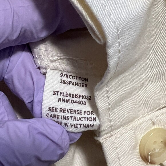 Blu Pepper Womens Paperbag Ivory Shorts Cotton Spandex Shorts Size Medium - Picture 7 of 12